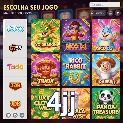 Ilustração de Explore o Cassino Online 4jj com Slots e Recompensas VIP